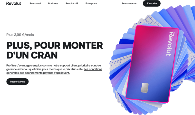 Capture ecran carte plus revolut 2024